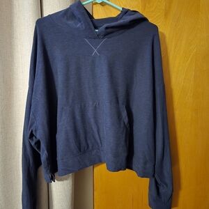 Fabletics Navy Blue Cropped Hoodie